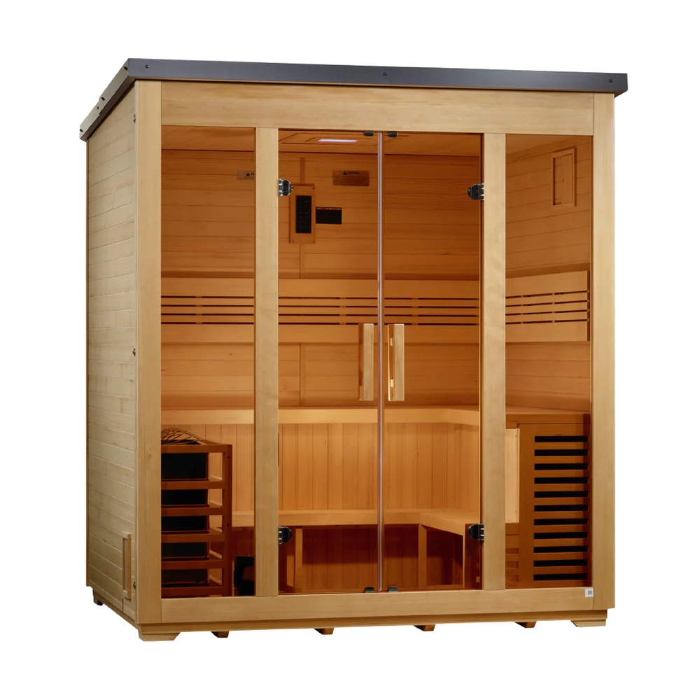 Vorarlberg Flat Roof Traditional Steam Sauna (5-Person Outdoor Model)   