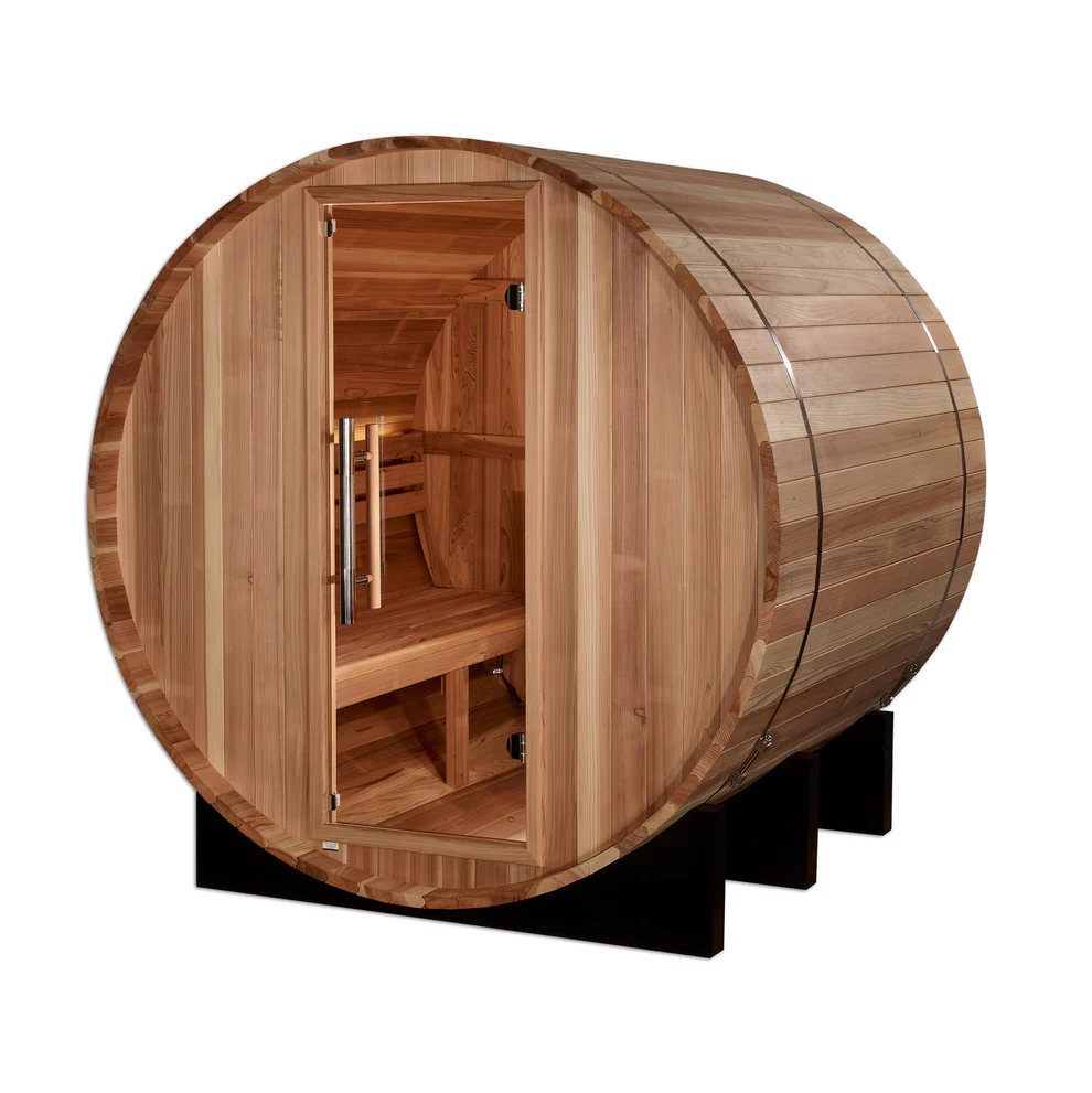 Klosters Traditional Barrel Steam Sauna 6-Person Outdoor Model    