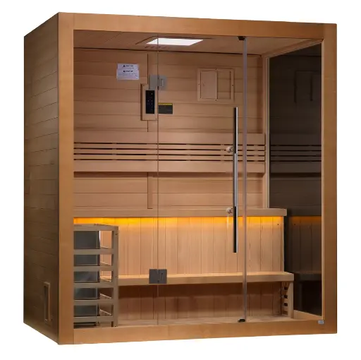 [GDI-7203-01] Forssa Traditional Steam Sauna (3-Person Indoor or Covered Patio)   